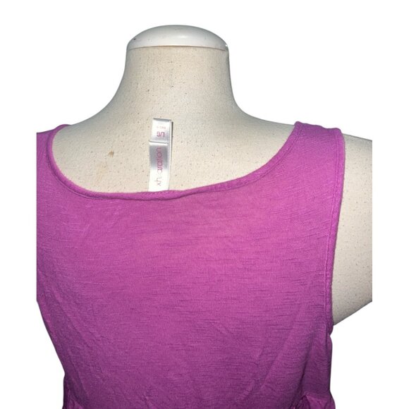 Xhilaration Womens Sleeveless Pink Ruffled Scoop Neck Tank Top Sz Large Purple - Picture 4 of 11